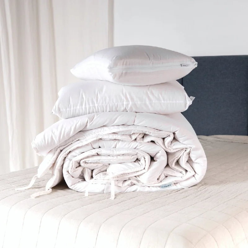 Polyester - filled duvets known for their durability and easy careHeight Adjustable Wool Pillow & Wool Duvet Set - Bundle Polyester - filled duvets known for their durability and easy careHeight Adjustable Wool Pillow & Wool Duvet Set - Bundle