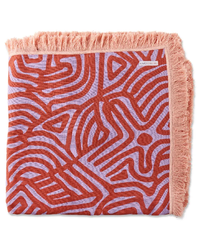 silk bedspreads with a luxurious and smooth textureKalaya Tjukurpa Rust Woven Bedspread silk bedspreads with a luxurious and smooth textureKalaya Tjukurpa Rust Woven Bedspread