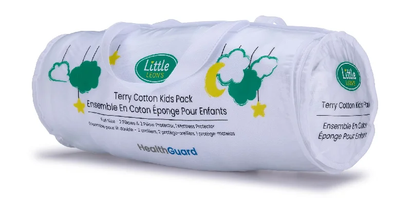 Natural latex and organic cotton blend mattressesKid's Healthy Bed 5-Piece Full Pillow, Mattress and Pillow Health Protector Set