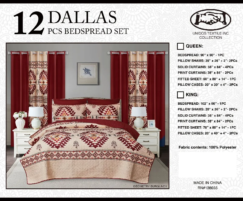 tropical style bedspreads with palm leaves and bright colors for a vacation - like vibeking Dallas Bedspread Set 12Piece tropical style bedspreads with palm leaves and bright colors for a vacation - like vibeking Dallas Bedspread Set 12Piece