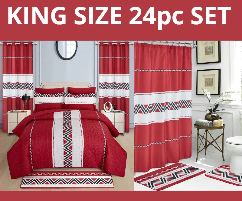 mid - century modern bedspreads with iconic shapes and colors for a stylish spaceking Harmony Bedspread Set 24 Piece mid - century modern bedspreads with iconic shapes and colors for a stylish spaceking Harmony Bedspread Set 24 Piece