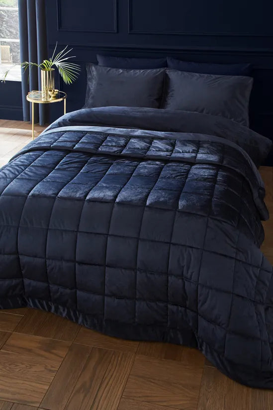 victorian style bedspreads with intricate embroidery for a classic and elegant touchKingsley Matt Velvet | Navy Bedspread victorian style bedspreads with intricate embroidery for a classic and elegant touchKingsley Matt Velvet | Navy Bedspread