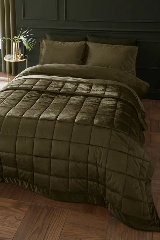 modern minimalist bedspreads for contemporary bedroomsKingsley Matt Velvet | Olive Bedspread modern minimalist bedspreads for contemporary bedroomsKingsley Matt Velvet | Olive Bedspread