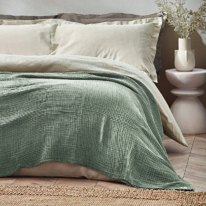 modern minimalist bedspreads for contemporary bedroomsLark Muslin Cotton Oversized Throw Eucalyptus modern minimalist bedspreads for contemporary bedroomsLark Muslin Cotton Oversized Throw Eucalyptus