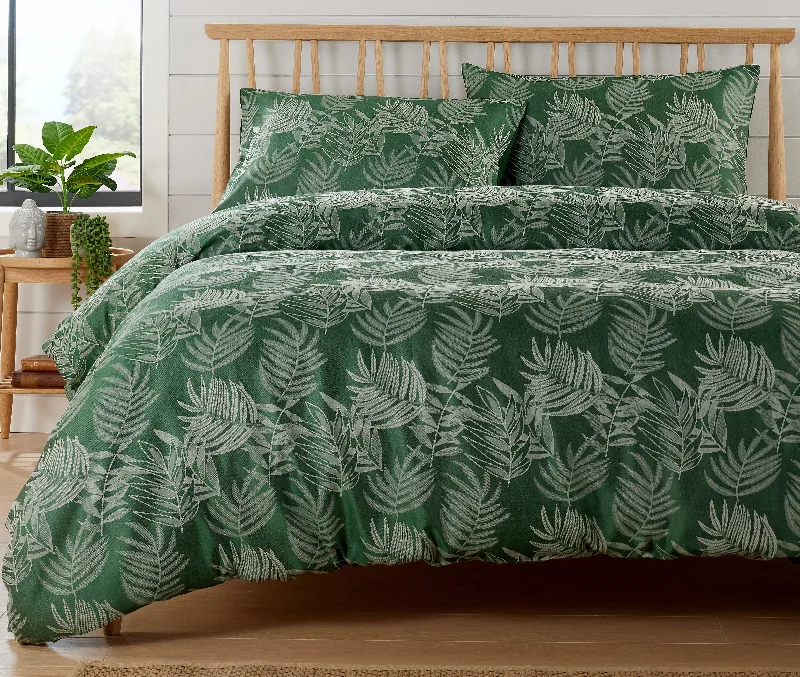cotton bedspreads for breathability and softnessLeaf Jacquard Reversible Duvet Cover Sets in Grey and Pink with Cotton Blend for Ultimate Comfort Eco-Friendly Bedding in King Queen Double Single Sizes by OLIVIA ROCCO