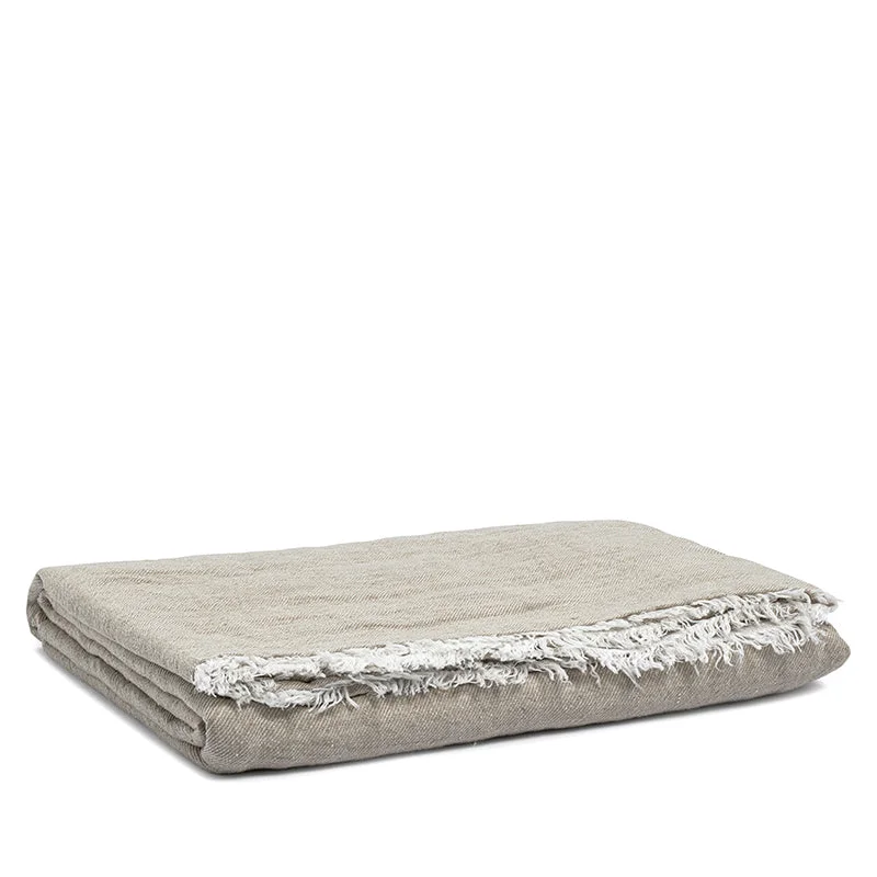 Chenille blankets with a thick and fuzzy textureLinen throw flax