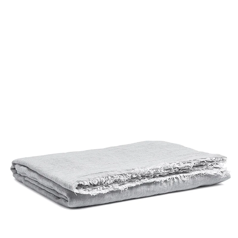 Acrylic blankets for a soft and affordable alternativeLinen throw misty grey