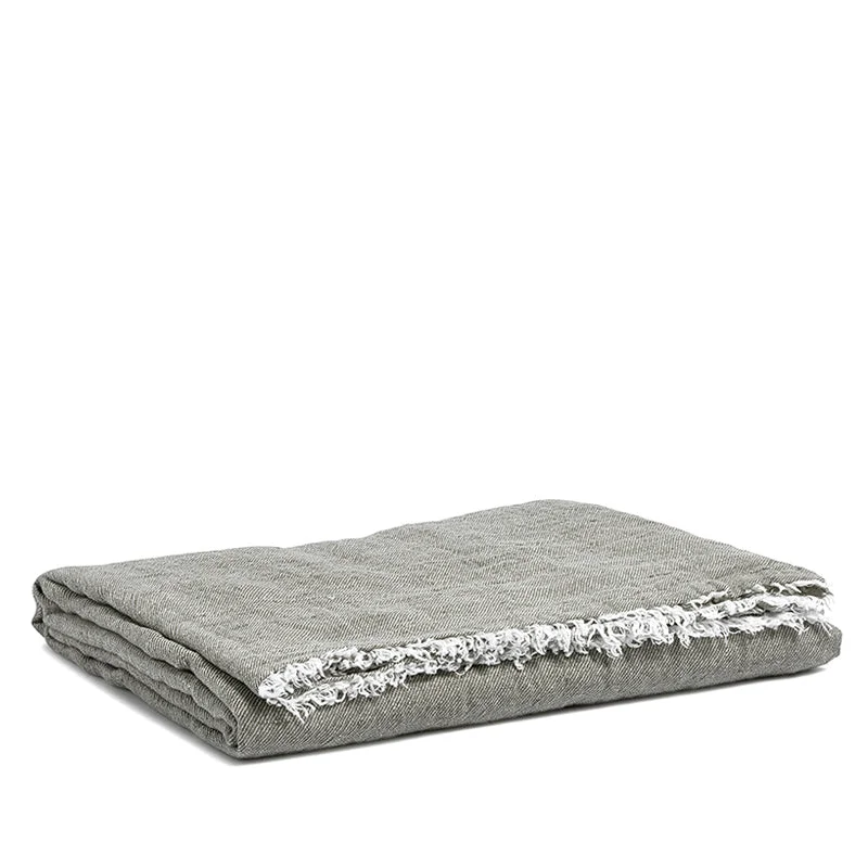 Synthetic fiber blend blankets for a budget - friendly choiceLinen throw olive