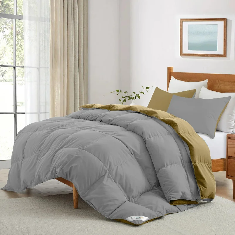 Bamboo - fiber - filled comforters with antibacterial and breathable qualitiesAll Season Grey Super Soft Reversible King Comforter Set 220x240cm with 2 Pillow Case Bamboo - fiber - filled comforters with antibacterial and breathable qualitiesAll Season Grey Super Soft Reversible King Comforter Set 220x240cm with 2 Pillow Case