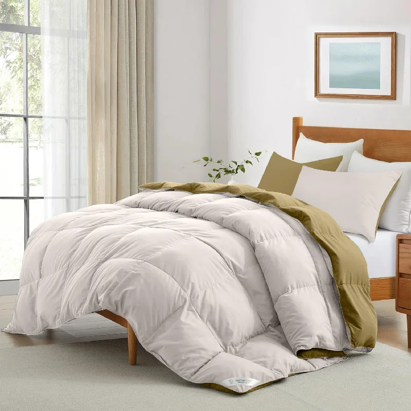 Goose down comforters known for their superior quality and insulationAll Season Ivory Super Soft Reversible King Comforter Set 220x240cm with 2 Pillow Case Goose down comforters known for their superior quality and insulationAll Season Ivory Super Soft Reversible King Comforter Set 220x240cm with 2 Pillow Case