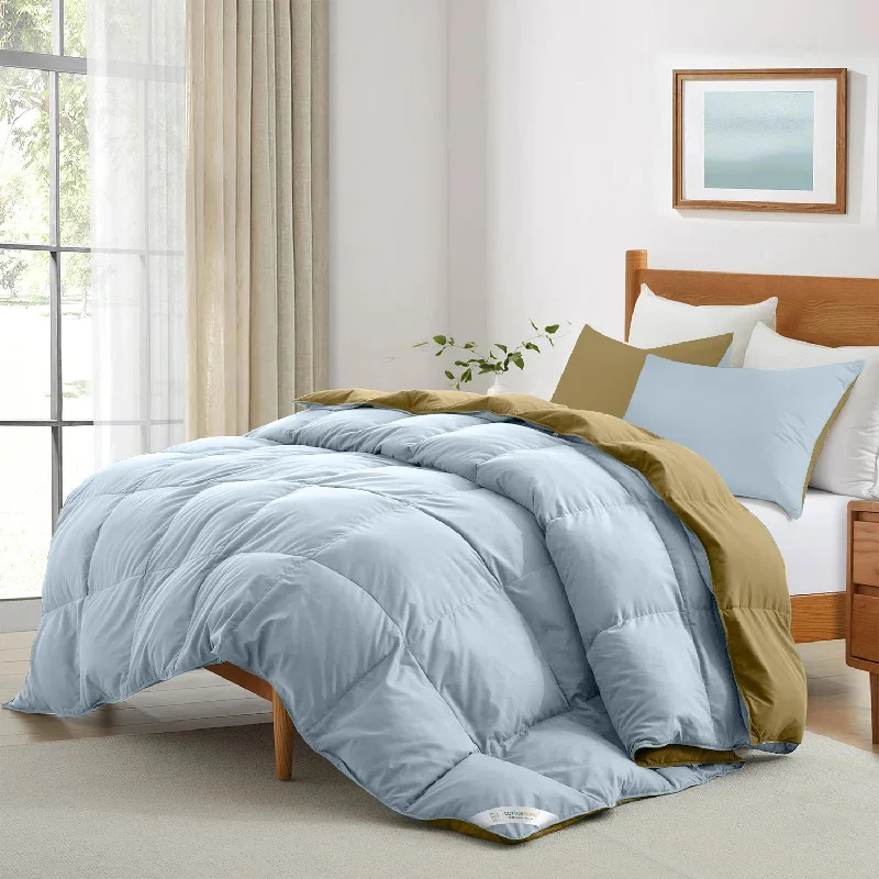 Goose down comforters known for their superior quality and insulationAll Season Sky Blue Super Soft Reversible King Comforter Set 220x240cm with 2 Pillow Case Goose down comforters known for their superior quality and insulationAll Season Sky Blue Super Soft Reversible King Comforter Set 220x240cm with 2 Pillow Case