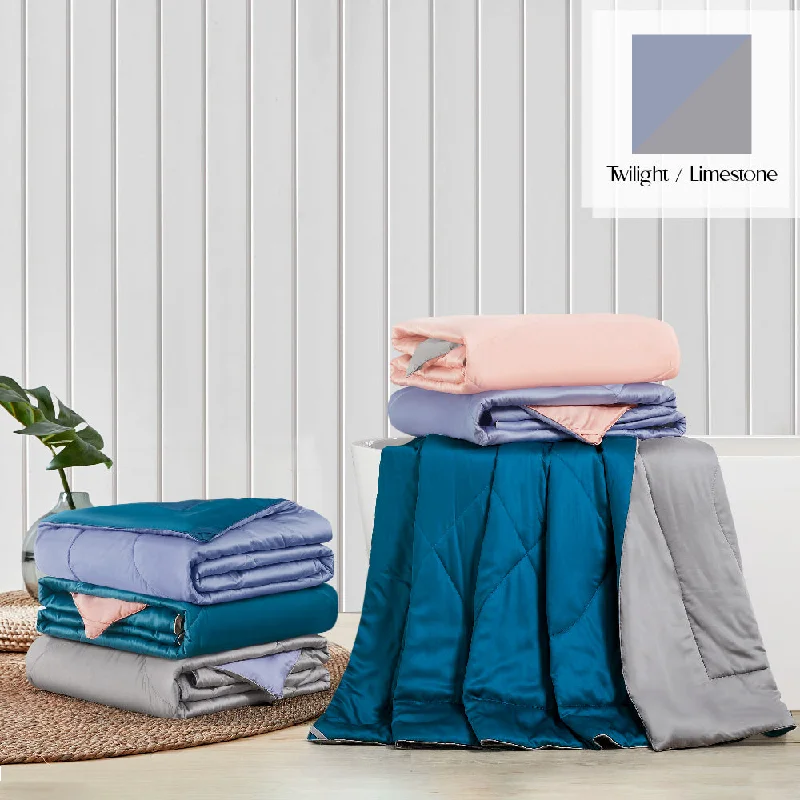 Organic cotton - filled duvets for a chemical - free and eco - friendly choiceMarie Claire Montaigne 100% Modal 1000TC Summer Quilt - Twilight/Limestone (Reversible) Organic cotton - filled duvets for a chemical - free and eco - friendly choiceMarie Claire Montaigne 100% Modal 1000TC Summer Quilt - Twilight/Limestone (Reversible)