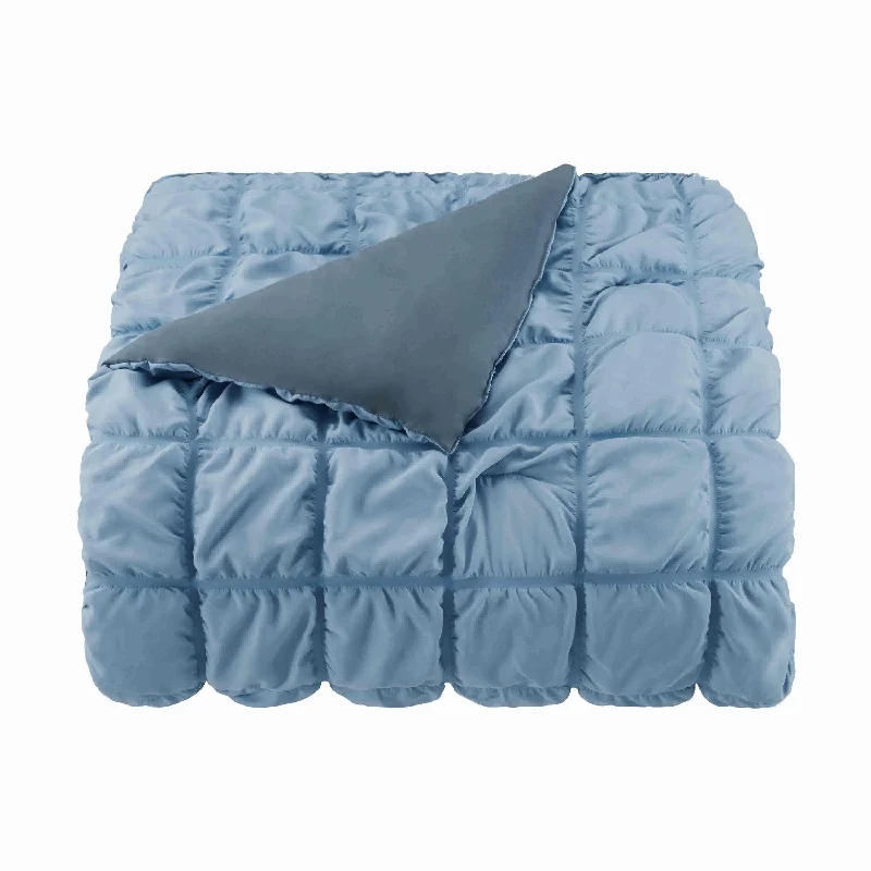 Duck down comforters with a softer feel and good warmth retentionTroy Blue 8-Piece Bed in a Bag Comforter Set by Martex Duck down comforters with a softer feel and good warmth retentionTroy Blue 8-Piece Bed in a Bag Comforter Set by Martex