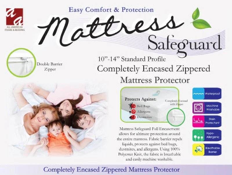Memory foam mattresses for pressure relief and contouringMattress Safeguard Completely Encased Zippered Mattress Protector 14"-18" All American Frame & Bedding Memory foam mattresses for pressure relief and contouringMattress Safeguard Completely Encased Zippered Mattress Protector 14"-18" All American Frame & Bedding