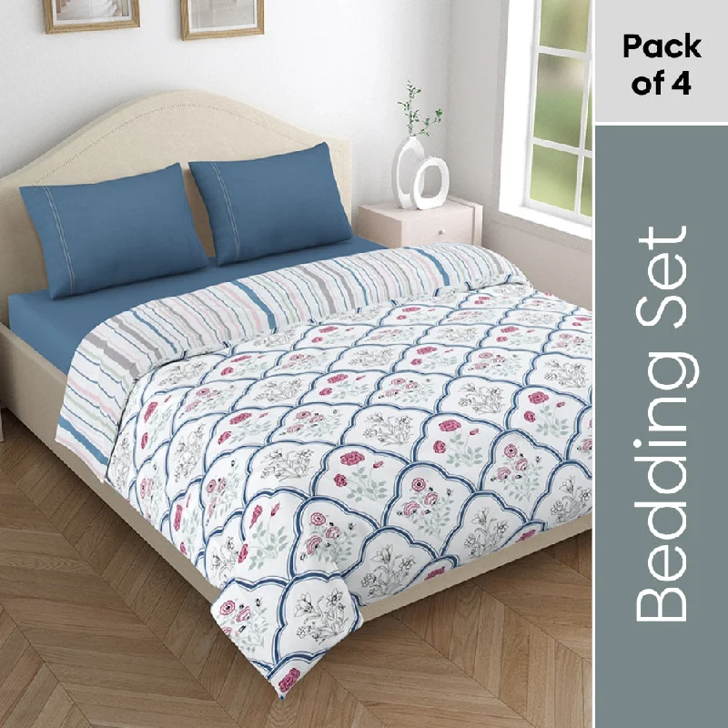 Goose down comforters known for their superior quality and insulationMicrofibre Reversible Comforter Bedding Set, Classic Trells Goose down comforters known for their superior quality and insulationMicrofibre Reversible Comforter Bedding Set, Classic Trells