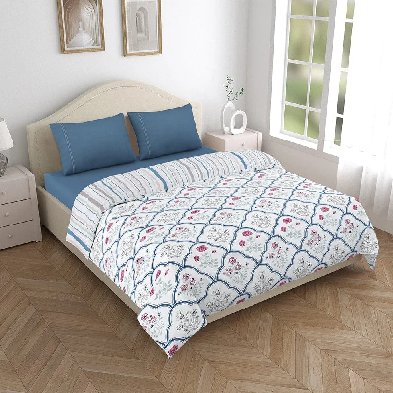 Cotton - filled comforters for a breathable and natural sleep experienceMicrofibre Reversible Comforter, Classic Trells