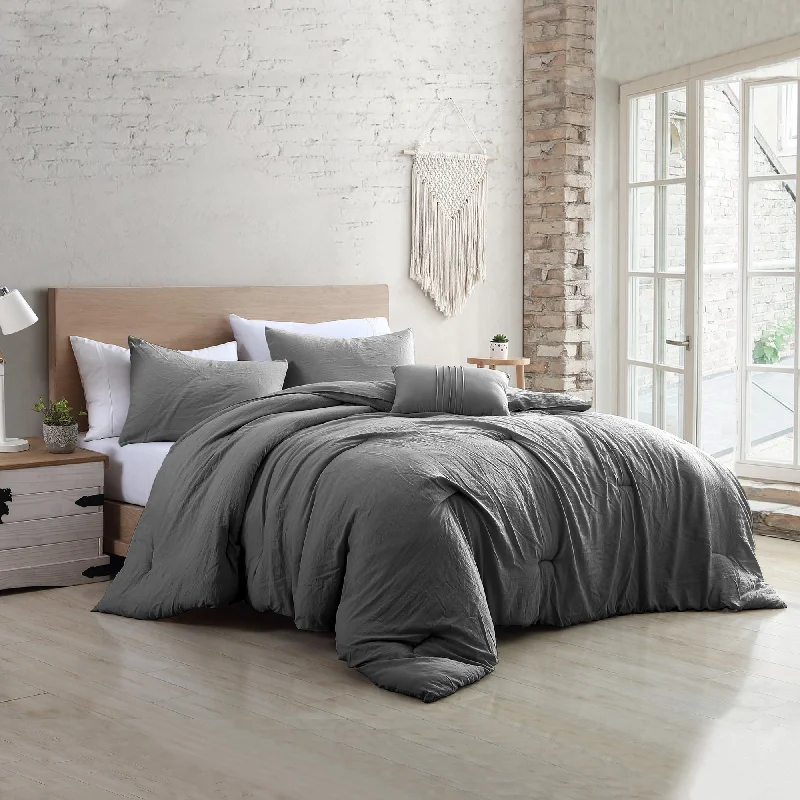 Microfiber - filled comforters that are lightweight and easy to care forModern Threads 4-Piece Bria Garment Washed Comforter Set Microfiber - filled comforters that are lightweight and easy to care forModern Threads 4-Piece Bria Garment Washed Comforter Set