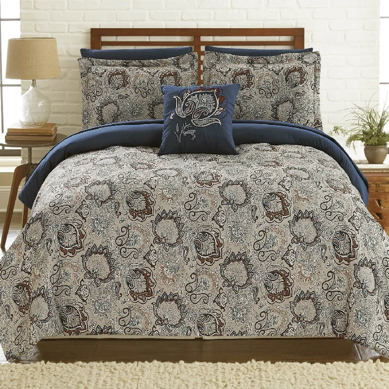 Microfiber - filled comforters that are lightweight and easy to care forModern Threads 8-Piece Printed Reversible Complete Bed Set Corsicana Microfiber - filled comforters that are lightweight and easy to care forModern Threads 8-Piece Printed Reversible Complete Bed Set Corsicana