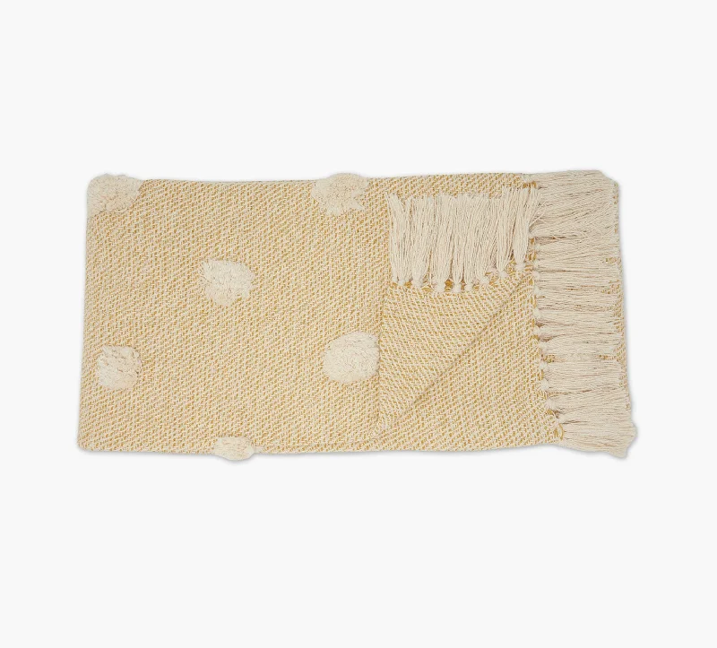 Mohair blankets with a unique sheen and softnessMustard Woven Cotton Throw 50 x 60