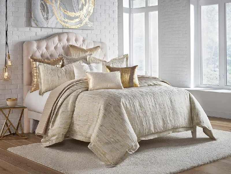 Duck down duvets for a more budget - friendly yet cozy optionNaja Ivory Gold Duvet Set Duck down duvets for a more budget - friendly yet cozy optionNaja Ivory Gold Duvet Set