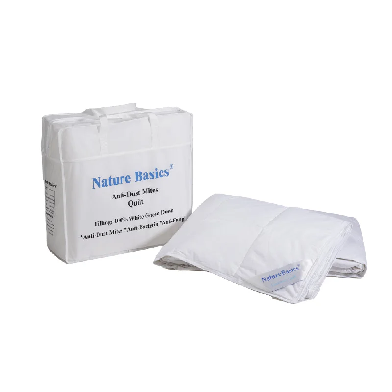 Organic cotton - filled duvets for a chemical - free and eco - friendly choiceNature Basics 100% White Goose Down Light Quilt Organic cotton - filled duvets for a chemical - free and eco - friendly choiceNature Basics 100% White Goose Down Light Quilt