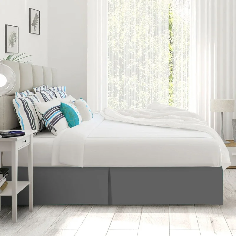 Bed skirts for beds with a simple - straight - lined frameBed skirts for beds with a wooden frameNestl Pleated 14 inch Tailored Drop Bed Skirt - Soft Double Brushed Premium Microfiber Ruffle Bed Skirt Bed skirts for beds with a simple - straight - lined frameBed skirts for beds with a wooden frameNestl Pleated 14 inch Tailored Drop Bed Skirt - Soft Double Brushed Premium Microfiber Ruffle Bed Skirt