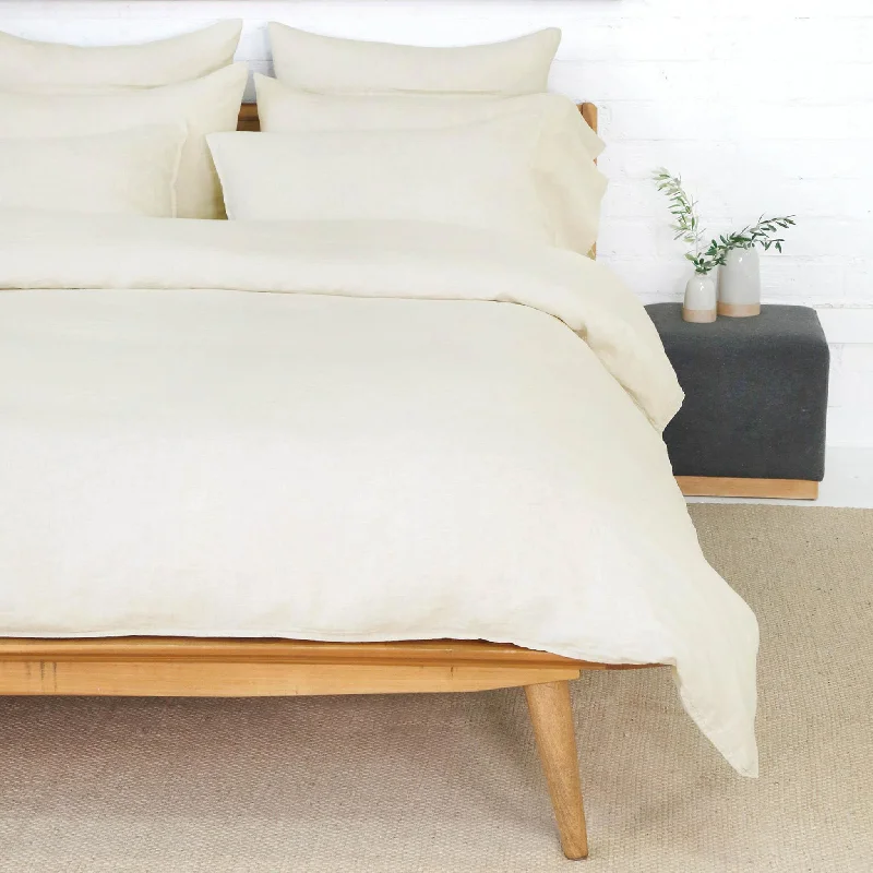 Memory - foam - infused duvets for added body - contouring comfortParker Linen Duvet Cover Set Collection by Pom Pom at Home Memory - foam - infused duvets for added body - contouring comfortParker Linen Duvet Cover Set Collection by Pom Pom at Home