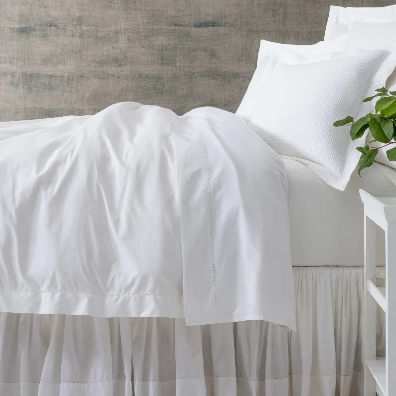 Bed skirts for beds with a fabric - covered frameBed skirts for beds with a non - standard framePine Cone Hill Classic Hemstitch White Bed Skirt Bed skirts for beds with a fabric - covered frameBed skirts for beds with a non - standard framePine Cone Hill Classic Hemstitch White Bed Skirt