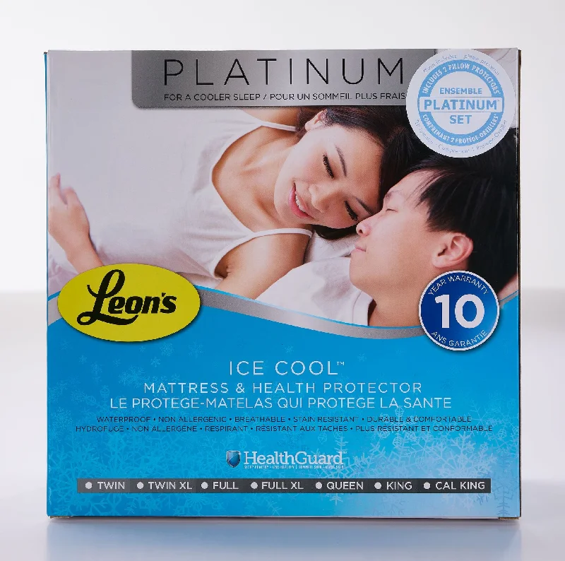 Gel - infused memory foam mattresses for cooler sleepPlatinum Twin Health Guard & Pillow Protector Set - Ice Cool Gel - infused memory foam mattresses for cooler sleepPlatinum Twin Health Guard & Pillow Protector Set - Ice Cool