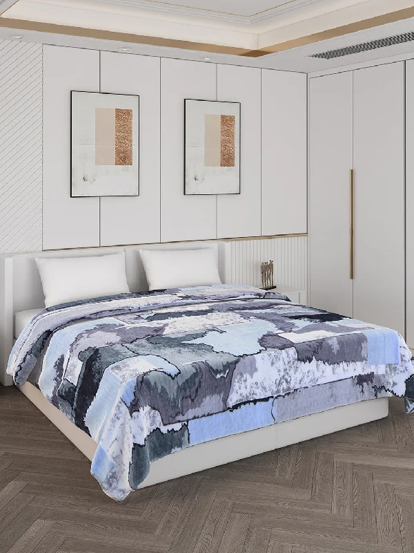 Alpaca wool blankets for a hypoallergenic and warm optionPrinted Double Bed Blanket for Mild Winter -2 Ply