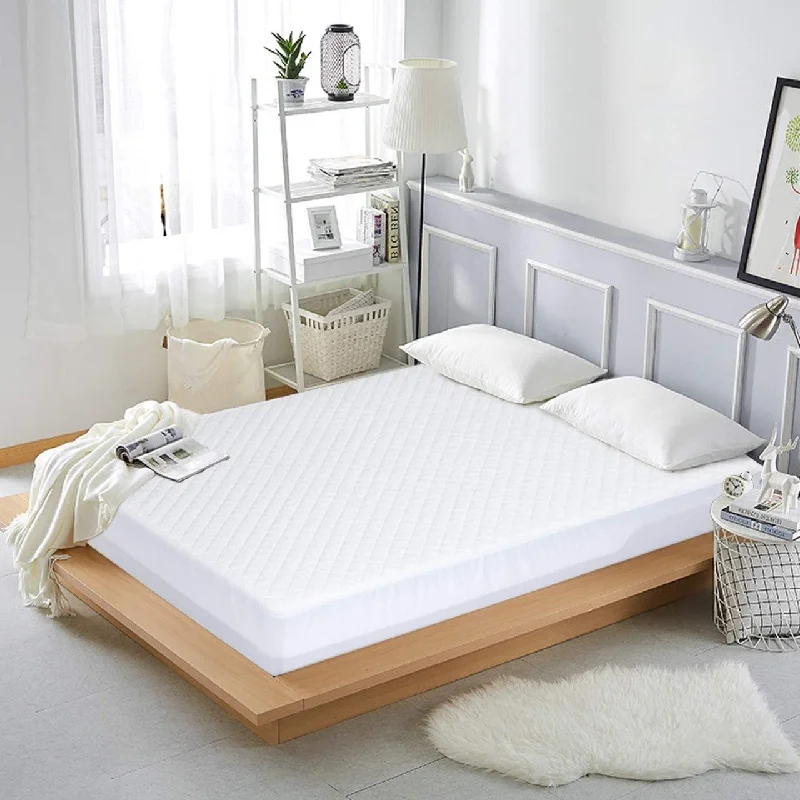 Organic cotton mattresses for a chemical - free sleep surfaceQuilted Waterproof Mattress Protector-White Organic cotton mattresses for a chemical - free sleep surfaceQuilted Waterproof Mattress Protector-White