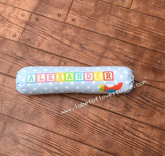 Bolsters for Gothic - Inspired Decor to Create a Mysterious AmbianceRainbow Blocks Bolster in Blue Personalized Bolster Bolsters for Gothic - Inspired Decor to Create a Mysterious AmbianceRainbow Blocks Bolster in Blue Personalized Bolster