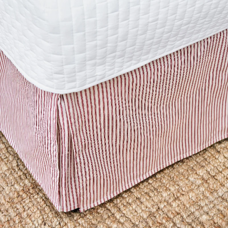 Bed skirts for beds with a solid - panel frameBed skirts for beds with a solid - panel frameRed Ticking Stripe Bedskirt | Twin, Full, Queen, King, Cal King, Extra Long Twin Bed skirts for beds with a solid - panel frameBed skirts for beds with a solid - panel frameRed Ticking Stripe Bedskirt | Twin, Full, Queen, King, Cal King, Extra Long Twin