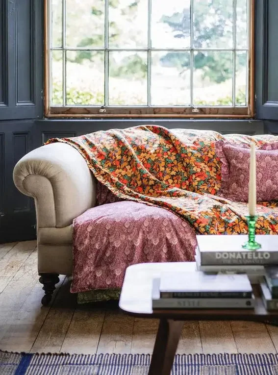 industrial style bedspreads with a rugged look for urban loftsQUEEN HERA & CAPEL PISTACHIO Liberty Reversible Heirloom Quilt
