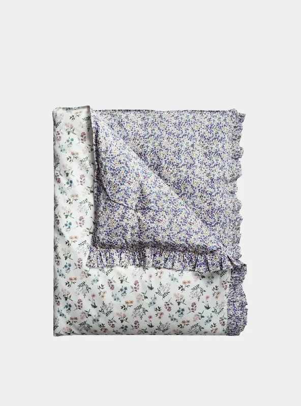 asian - inspired bedspreads with traditional motifs such as cherry blossoms or dragons for a zen atmosphereANNIE & WILTSHIRE BUD Liberty Reversible Ruffle Edge Heirloom Quilt asian - inspired bedspreads with traditional motifs such as cherry blossoms or dragons for a zen atmosphereANNIE & WILTSHIRE BUD Liberty Reversible Ruffle Edge Heirloom Quilt