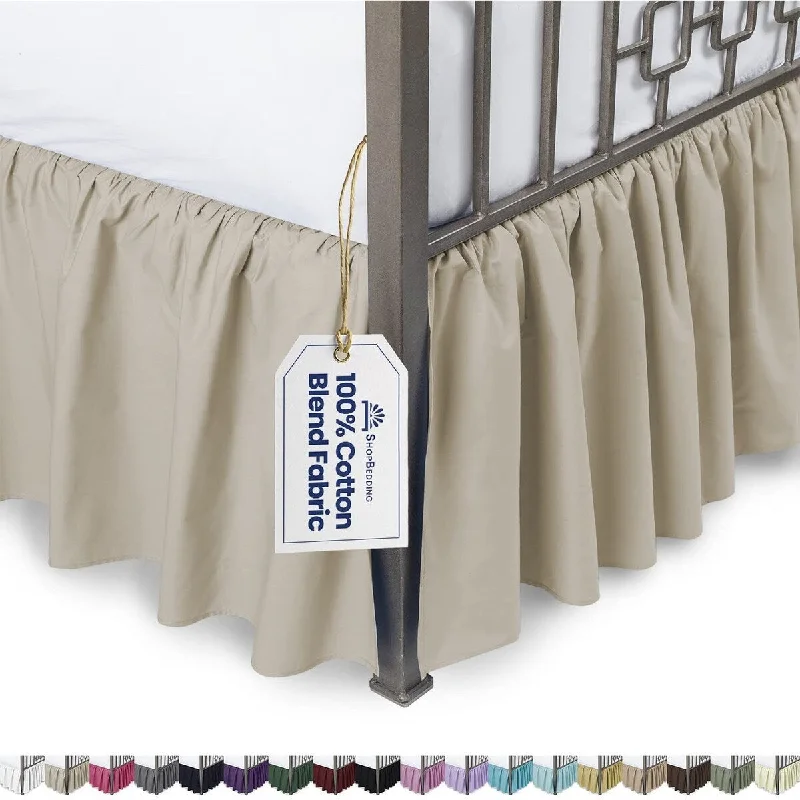 Bed skirts for beds with a slatted frameBed skirts for beds with a non - standard frameRuffled Bed Skirt With Split Corners