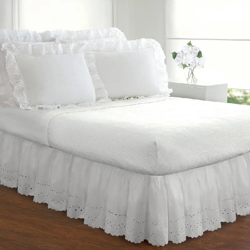 Bed skirts for beds with a modern - angular frameBed skirts for beds with a leather - upholstered frameRuffled Lauren Eyelet 18-inch Bedskirt Bed skirts for beds with a modern - angular frameBed skirts for beds with a leather - upholstered frameRuffled Lauren Eyelet 18-inch Bedskirt