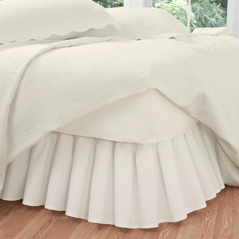 Bed skirts for beds with a fabric - covered frameBed skirts for beds with a slatted frameRuffled Poplin Polyester/Cotton 14-inch Drop Bedskirt Bed skirts for beds with a fabric - covered frameBed skirts for beds with a slatted frameRuffled Poplin Polyester/Cotton 14-inch Drop Bedskirt