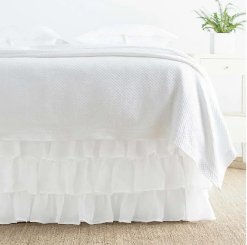 Bed skirts for beds with a metal framets for water beds to give them a more traditional lookSavannah Linen Tiered Bed Skirt Bed skirts for beds with a metal framets for water beds to give them a more traditional lookSavannah Linen Tiered Bed Skirt