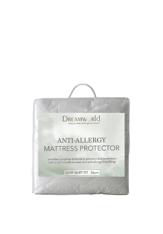 Wool - filled mattresses for natural insulation and moisture - wickingDreamworld Anti-Allergy Mattress Protector Wool - filled mattresses for natural insulation and moisture - wickingDreamworld Anti-Allergy Mattress Protector