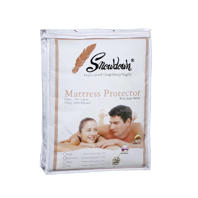 Latex mattresses with natural bounce and breathabilitySnowdown Anti-Dustmite 100%Cotton Mattress Protector (Elastic Band) Latex mattresses with natural bounce and breathabilitySnowdown Anti-Dustmite 100%Cotton Mattress Protector (Elastic Band)