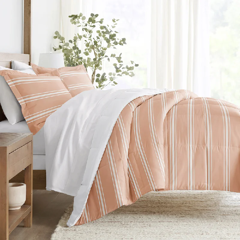 Duck down comforters with a softer feel and good warmth retentionSoft Stripe Reversible Down-Alternative Comforter Set Duck down comforters with a softer feel and good warmth retentionSoft Stripe Reversible Down-Alternative Comforter Set