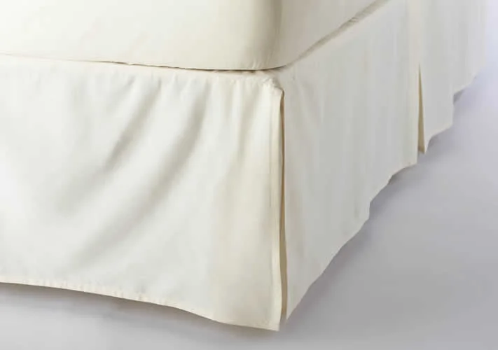 Bed skirts for beds with a traditional - ornate frameBed skirts for beds with a non - standard frame12 Inches Drop Bed Skirt Solid Ivory Egyptian Cotton 1000TC