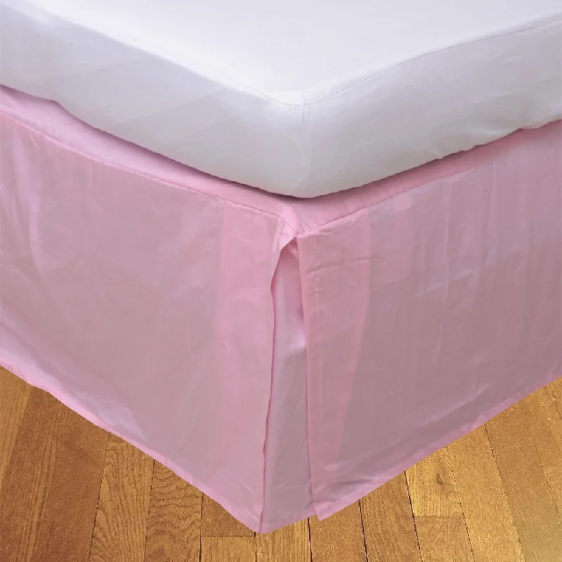 Bed skirts for beds with a solid - panel frameBed skirts for beds with a curved frame12 Inches Drop Bed Skirt Solid Pink Egyptian Cotton 1000TC Bed skirts for beds with a solid - panel frameBed skirts for beds with a curved frame12 Inches Drop Bed Skirt Solid Pink Egyptian Cotton 1000TC