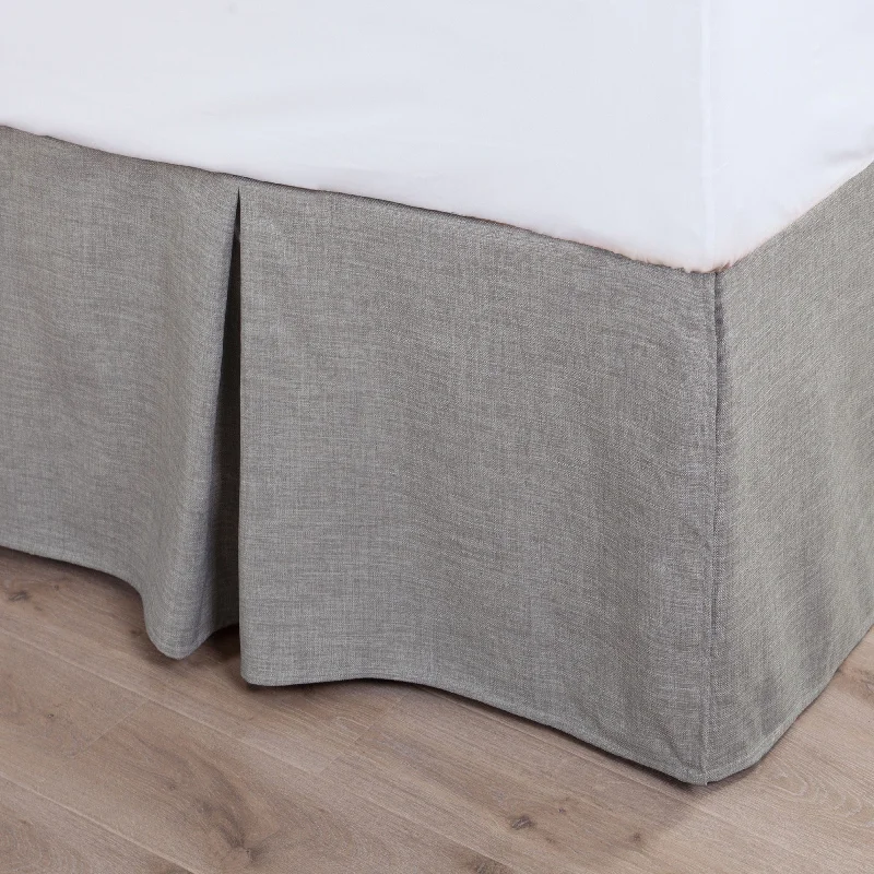 Bed skirts for beds with a simple - straight - lined frameBed skirts for air beds to make them look more like a regular bedSolid Taupe Linen Bed Skirt Bed skirts for beds with a simple - straight - lined frameBed skirts for air beds to make them look more like a regular bedSolid Taupe Linen Bed Skirt