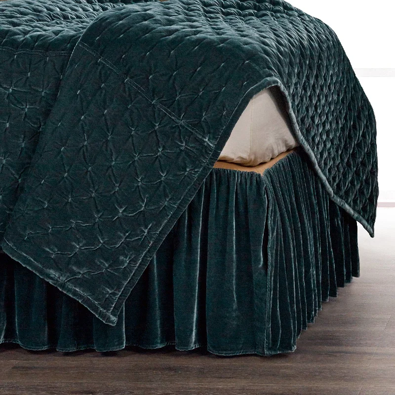Bed skirts for beds with a simple - straight - lined frameBed skirts for beds with a wooden frameStella Faux Silk Velvet Bed Skirt Bed skirts for beds with a simple - straight - lined frameBed skirts for beds with a wooden frameStella Faux Silk Velvet Bed Skirt