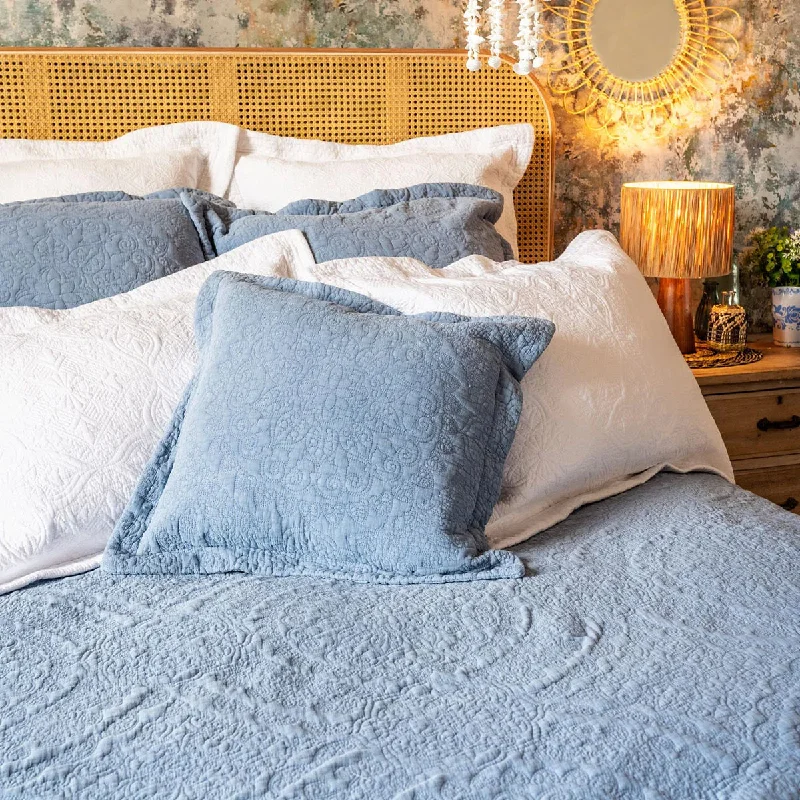 rustic farmhouse bedspreads with patchwork designs for a cozy feelStonewash Cotton Cornflower Blue Pillowshams and Cushions rustic farmhouse bedspreads with patchwork designs for a cozy feelStonewash Cotton Cornflower Blue Pillowshams and Cushions