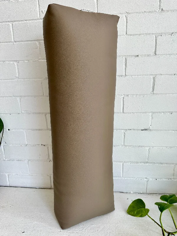 Bolsters for Kids' Bedrooms to Add a Cozy ElementTaupe Vinyl Long & Lean Bolster
