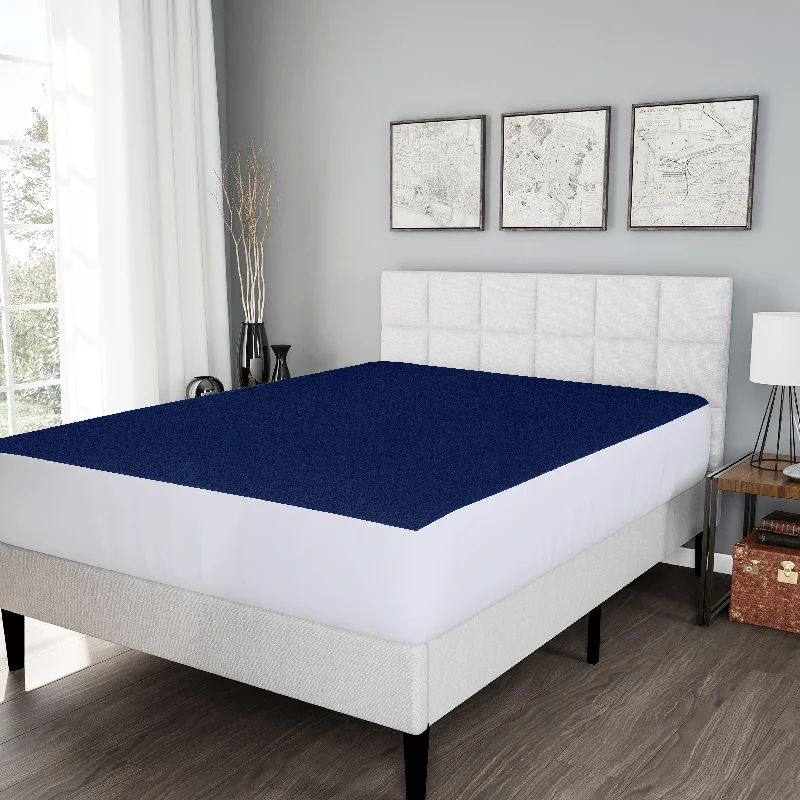 Wool - filled mattresses for natural insulation and moisture - wickingTERRY Cotton Waterproof Mattress Protector Blue Wool - filled mattresses for natural insulation and moisture - wickingTERRY Cotton Waterproof Mattress Protector Blue