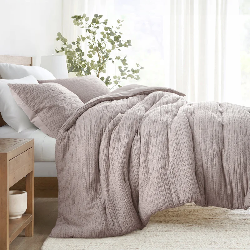 Cotton - filled comforters for a breathable and natural sleep experienceWaffle Textured Down-Alternative Comforter Set Cotton - filled comforters for a breathable and natural sleep experienceWaffle Textured Down-Alternative Comforter Set
